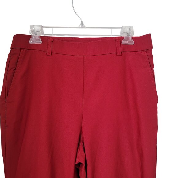 Rafaella Size 12 Rio Red Pull On Career Pants - Picture 2 of 11